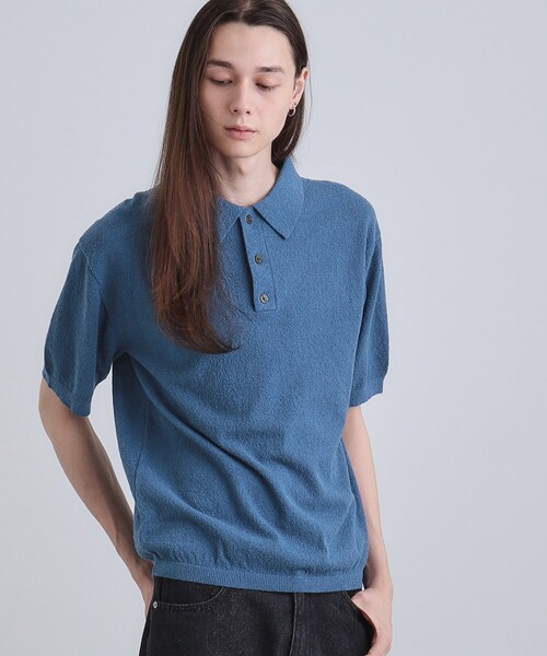 未使用タグ付き　BACCAのニット　ポロシャツ tk.TAKEO KIKUCHI｜カーブスイッチニットポロシャツ | Rakuten Fashion
