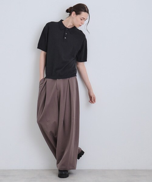 tetsu　secondlayer ニットポロシャツ tk.TAKEO KIKUCHI（ティーケータケオキクチ） ポロシャツ ブークレ