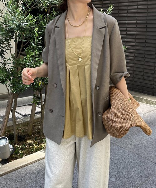 DouDou（ドゥドゥ） テーラードジャケット FREE グレイッシュベージュ