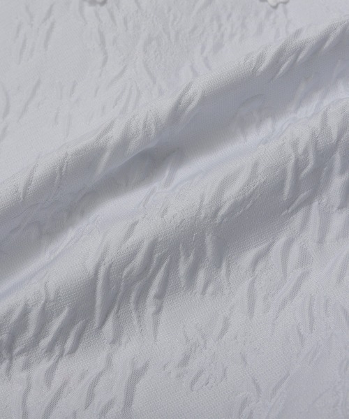 Fit more（フィットモア） ジャガードレース襟ペプラムトップス