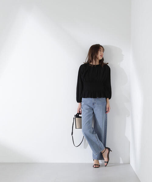 「NATURAL BEAUTY BASIC」 長袖ブラウス MEDIUM ライトグリーン レディース_画像7