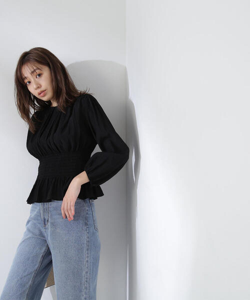 「NATURAL BEAUTY BASIC」 長袖ブラウス MEDIUM ライトグリーン レディース_画像8