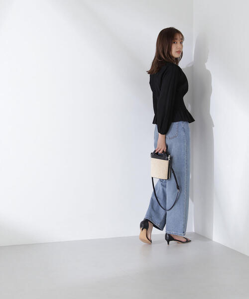 「NATURAL BEAUTY BASIC」 長袖ブラウス MEDIUM ライトグリーン レディース_画像9