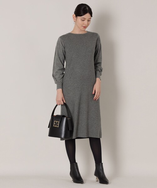 「EPOCA THE SHOP」 ニットワンピース 38 ブラック レディース_画像7