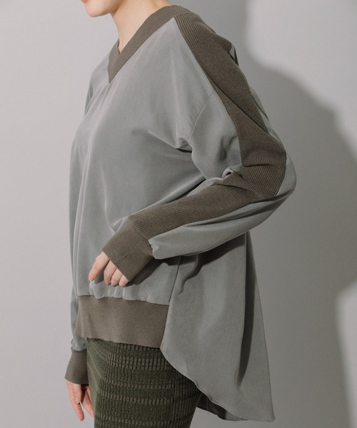 「Munich」 長袖ブラウス FREE カーキ レディース_画像9