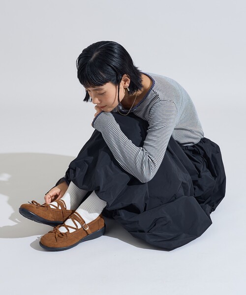 「FREAK'S STORE」 バレエシューズ 23.5cm ブラック レディース_画像4