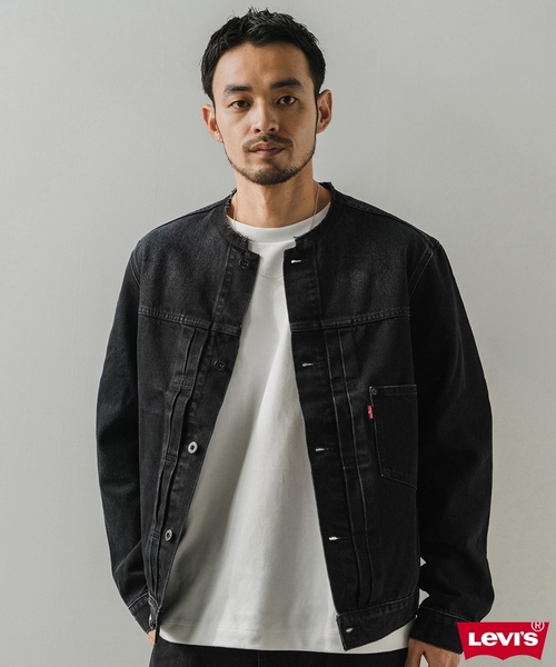 Levi's（リーバイス） デニムジャケット MEDIUM ブラック メンズ