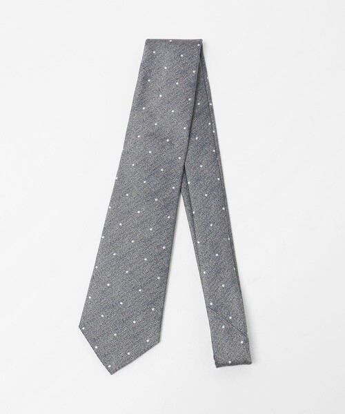 極美品　Seaward & Stearn /ドット ネクタイ　グレー Seaward＆stearn ネクタイ 「Seaward ＆ Stearn」8.0cm ドット