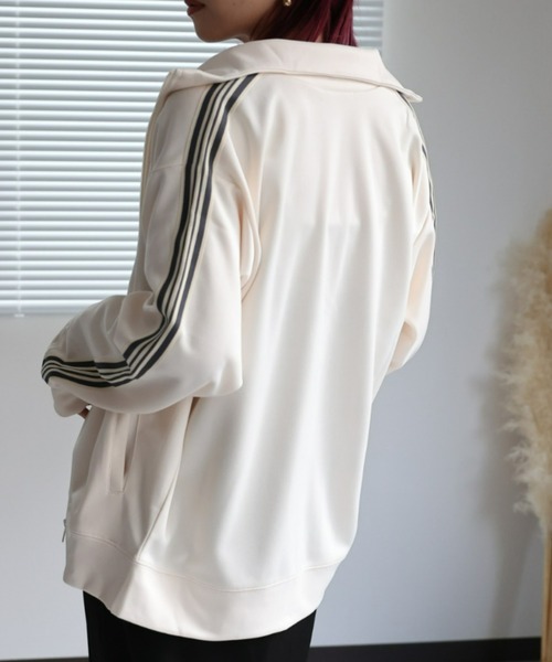 「ap retro」 ジャージブルゾン FREE ネイビー レディース_画像5