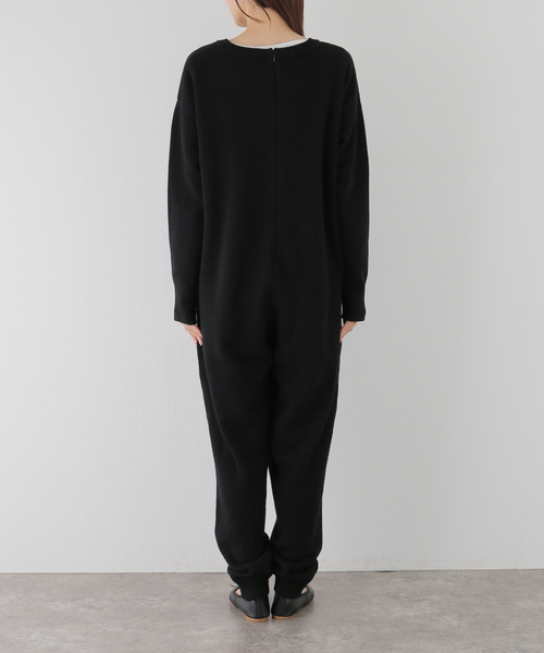 美品☆スローブイエナ　ニットオールインワン　ウール100　黒 SLOBE IENA（スローブイエナ） オールインワン - ベージュ レディース