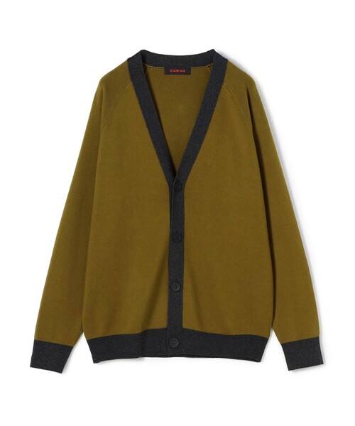 「CABaN」 カーディガン M ダークグリーン メンズ