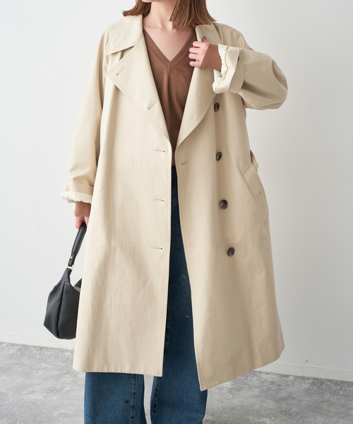 【SPICK AND SPAN】美品！ 春トレンチコート Spick＆Span（スピック アンド スパン） トレンチコート コート ソフト