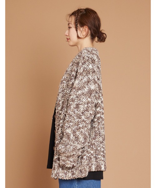 「Little sunny bite」 ニットカーディガン FREE ブラウン レディース_画像2