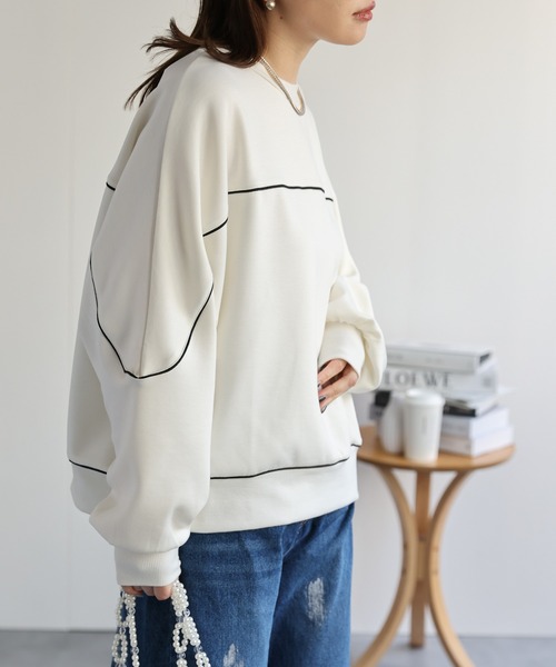 「ap retro」 長袖カットソー FREE アイボリー レディース_画像4