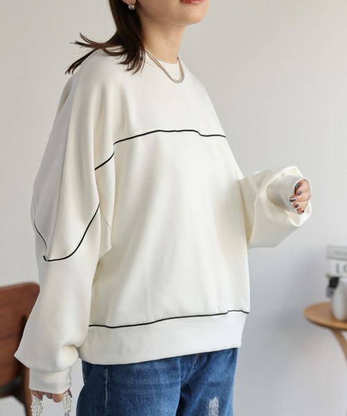 「ap retro」 長袖カットソー FREE アイボリー レディース_画像6