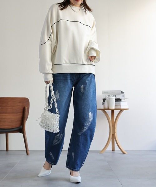 「ap retro」 長袖カットソー FREE アイボリー レディース_画像9