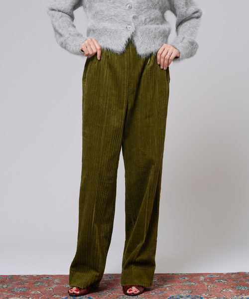 「IENA LA BOUCLE」 コーデュロイパンツ 36 ネイビー レディース_画像4
