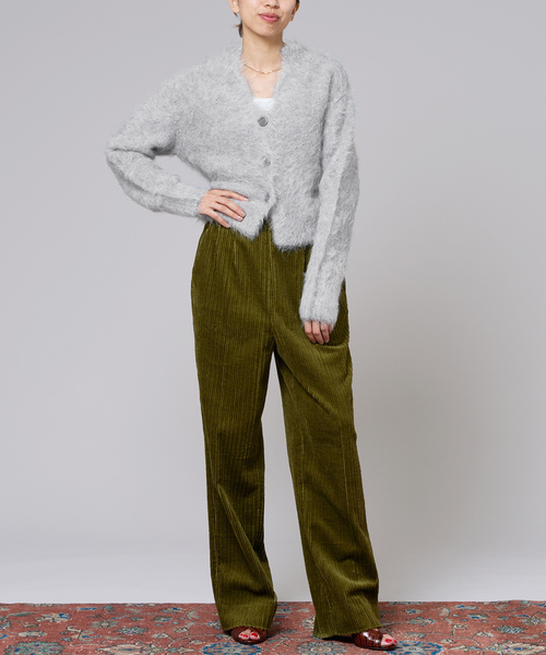 「IENA LA BOUCLE」 コーデュロイパンツ 36 ネイビー レディース_画像8