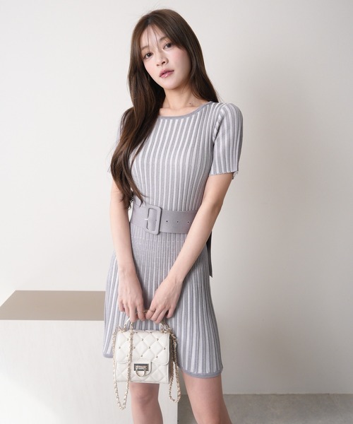 「LIPSERVICE」 ニットワンピース FREE ブラック レディース_画像3