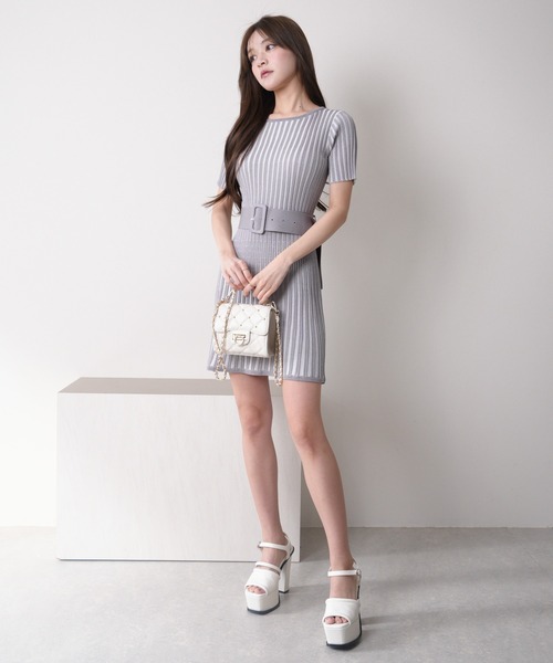 「LIPSERVICE」 ニットワンピース FREE ブラック レディース_画像6