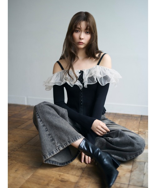 「FRAY I.D」 長袖ニット FREE アイボリー レディースの画像