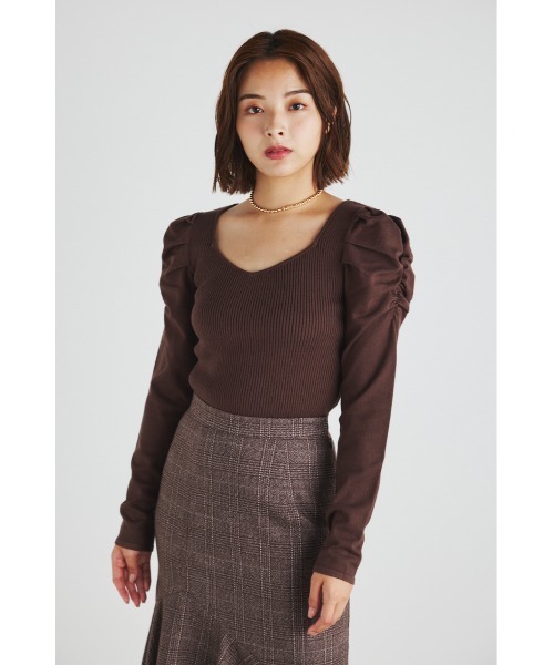 「rienda」 長袖ニット FREE ホワイト レディース_画像3