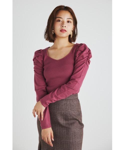 「rienda」 長袖ニット FREE ホワイト レディース_画像4