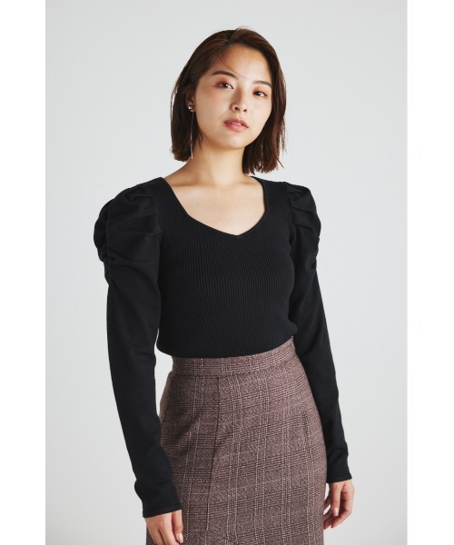 「rienda」 長袖ニット FREE ホワイト レディース_画像5