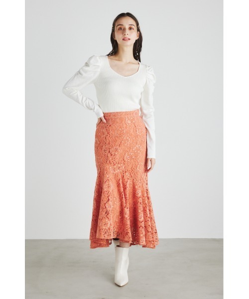 「rienda」 長袖ニット FREE ホワイト レディース_画像6