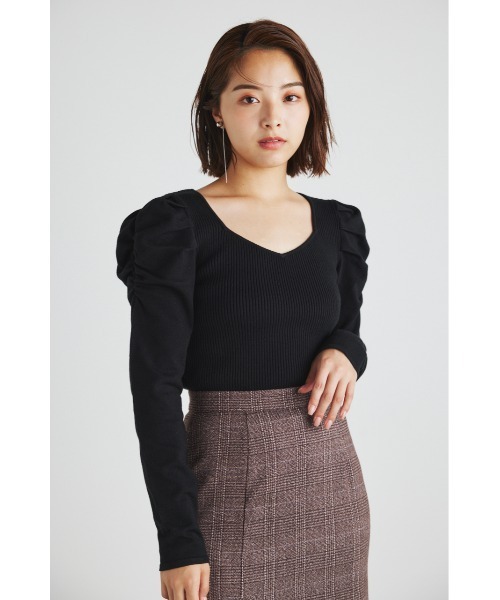 「rienda」 長袖ニット FREE ホワイト レディース_画像9