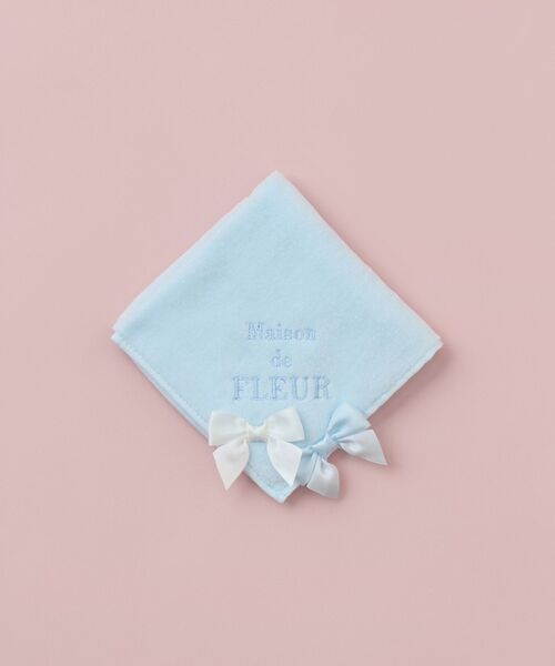 Maison de FLEUR（メゾンドフルール） ハンカチ バイカラーリボン