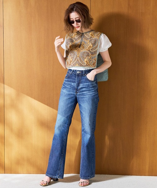 「SOMETHING」 ブーツカットデニムパンツ SMALL ブルー系その他2 レディース_画像9