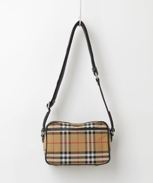 「BURBERRY」 チェック柄トートバッグ - ブラウン レディースの画像