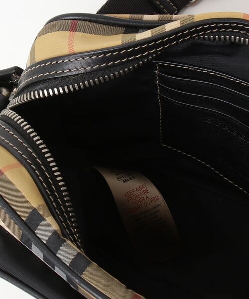 「BURBERRY」 チェック柄トートバッグ - ブラウン レディースの画像