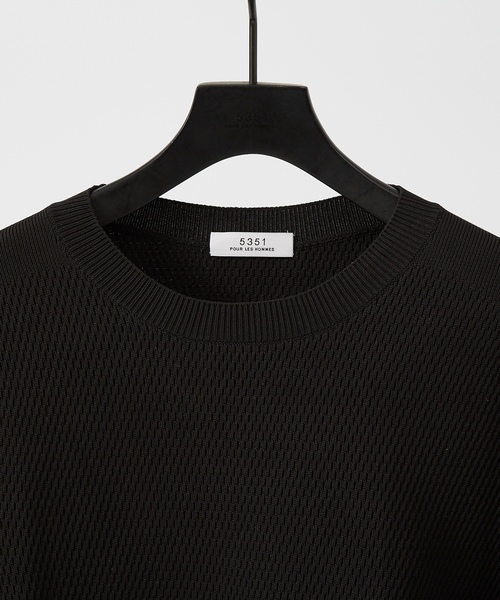 「5351 POUR LES HOMMES」 長袖ニット 46 ブラック メンズ | 5351 POUR LES HOMMES | 03