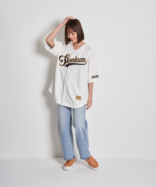 「JACKROSE」 7分袖シャツ L ネイビー メンズ_画像2