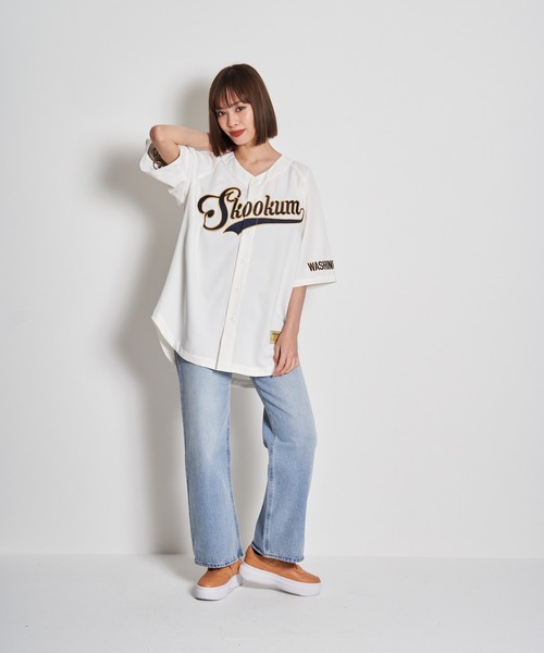「JACKROSE」 7分袖シャツ L ネイビー メンズ_画像3