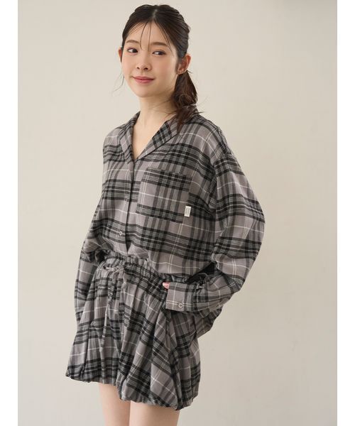 SNIDEL HOME パジャマ ルームウェア チェックバルーンパンツ