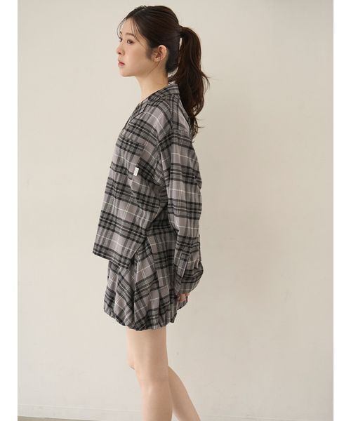 SNIDEL HOME パジャマ ルームウェア チェックバルーンパンツ