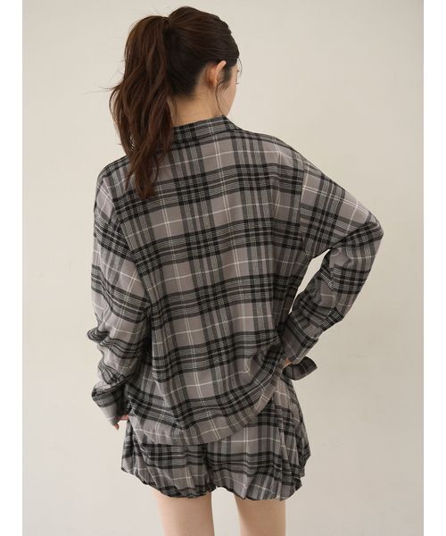 SNIDEL HOME パジャマ ルームウェア チェックバルーンパンツ