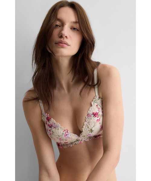ブラジャー Pretty Flowers” プリント Tiziana トライアングルブラの画像