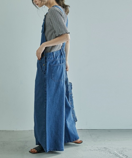 「Fashion Letter」 オーバーオール L ワンウォッシュ レディース_画像3