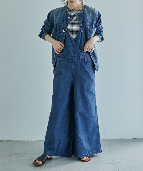 「Fashion Letter」 オーバーオール L ワンウォッシュ レディース_画像6