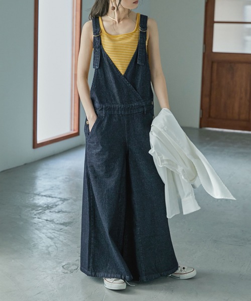 「Fashion Letter」 オーバーオール L ワンウォッシュ レディース_画像9