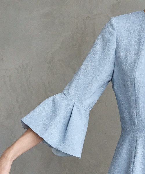 「AIMER」 7分袖ワンピース MEDIUM サックスブルー レディース_画像9
