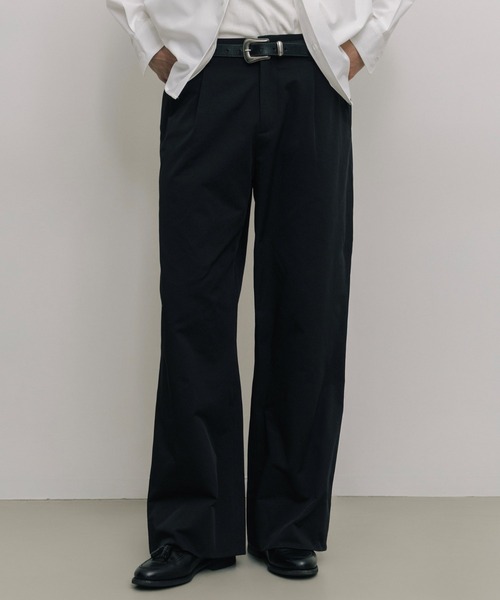 LURAKU チノパン 「LURAKU」One tuck semi flare chino slacks / 1