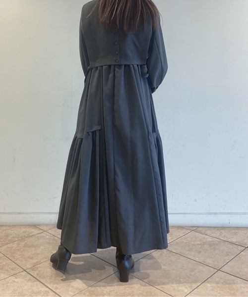 「SNIDEL」 コンビワンピース 1 グレー レディースの画像