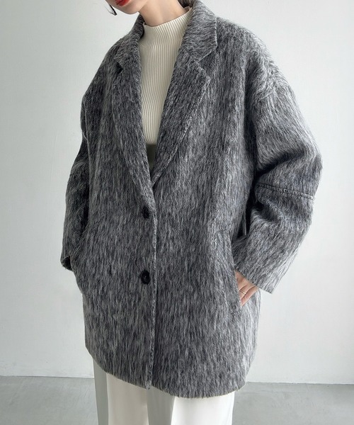 「Meiru」 テーラードジャケット MEDIUM ブラウン レディース_画像7