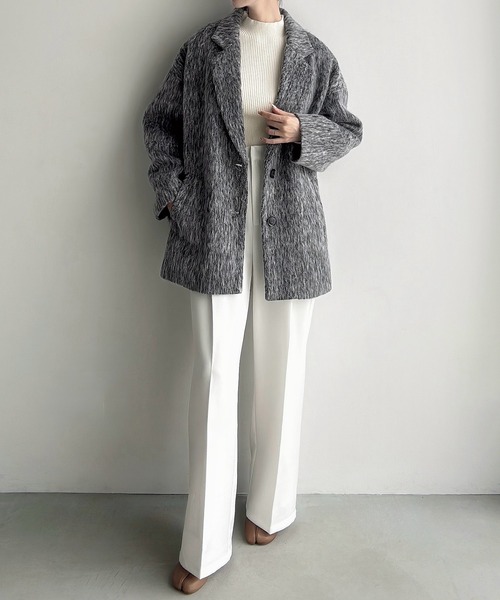 「Meiru」 テーラードジャケット MEDIUM ブラウン レディース_画像9