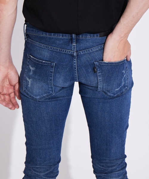 「5351 POUR LES HOMMES」 スキニーデニムパンツ 50 インディゴブルー メンズの画像